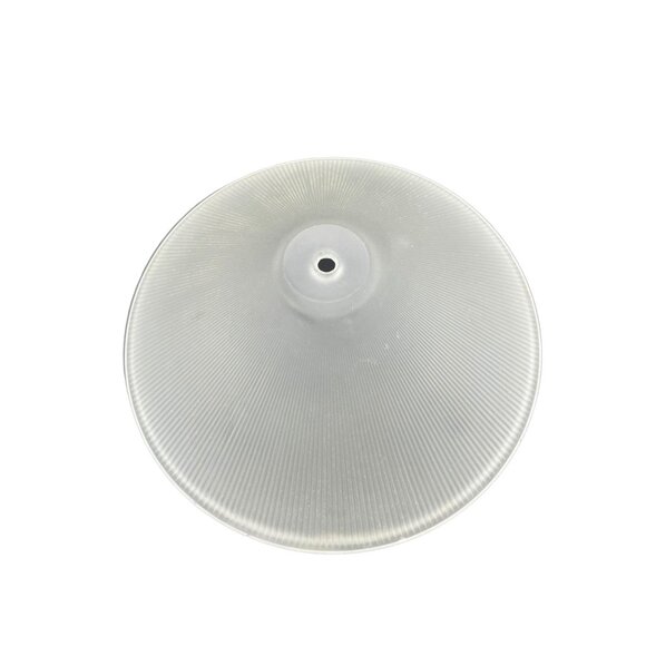 Vintage 10 3/8 D. Frosted Ribbed replacement  Lamp Shade Globe - Picture 3 of 13